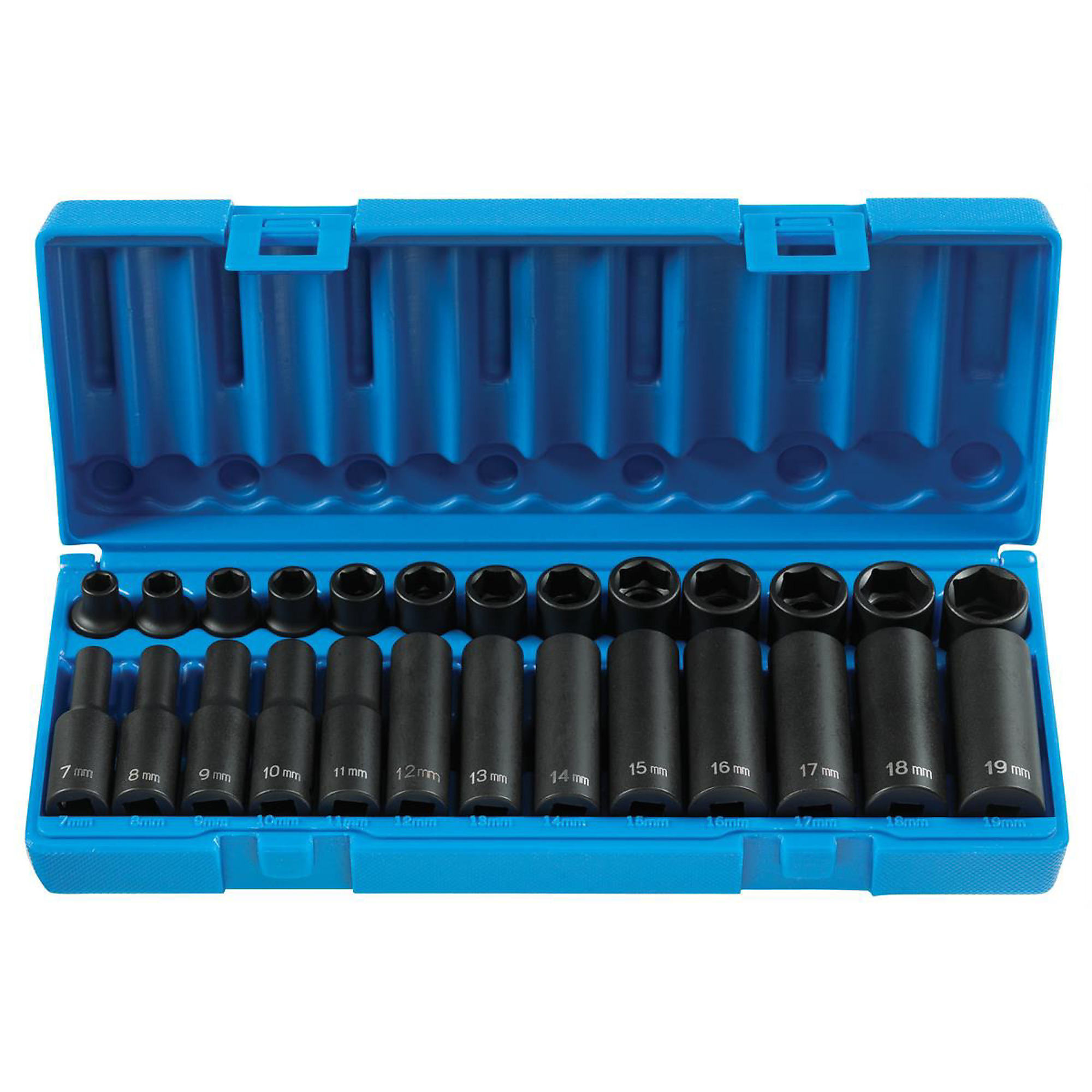 Grey Pneumatic 3/8in. Drive 26-Piece Standard Deep Metric Master Set — Chrome-Molybdenum Steel, Model# GRE1226M
